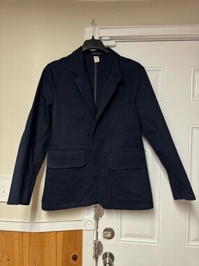 Men's Navy Lightweight Shirt Jacket - Tailored Everyday Blazer